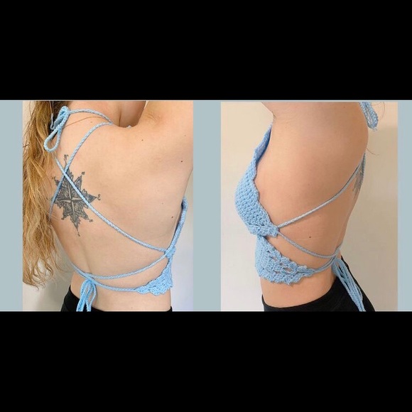 Butterfly crop top (Velvet) - Picture 3 of 3